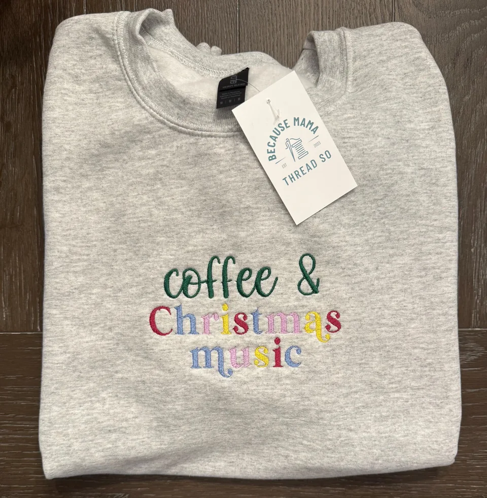 Coffee & Christmas Music Crewneck