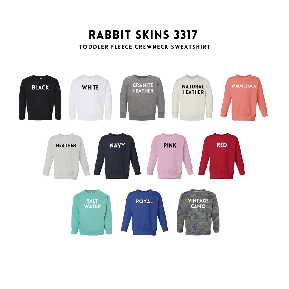 Handmade Embroidered Mini Checkered Bunnies Crewneck Sweatshirt — detail 3
