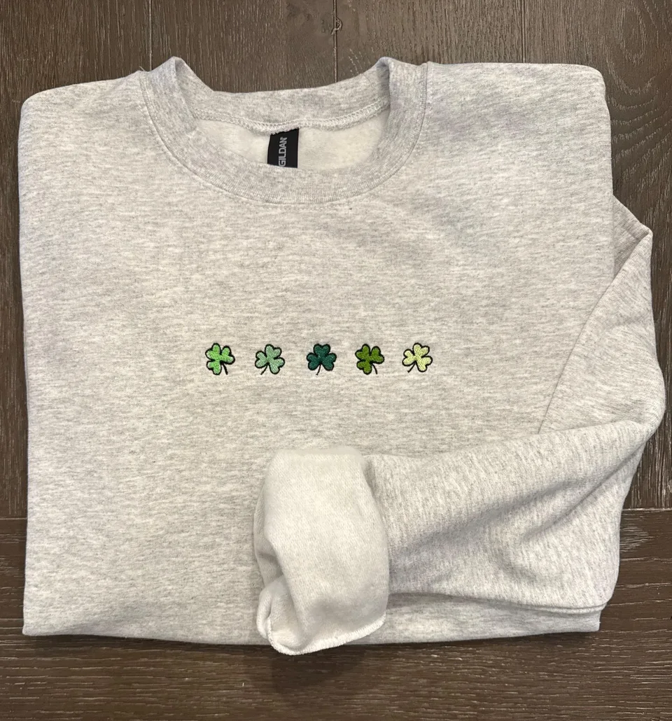Embroidered Mini Clover Icons, St Patty’s Day