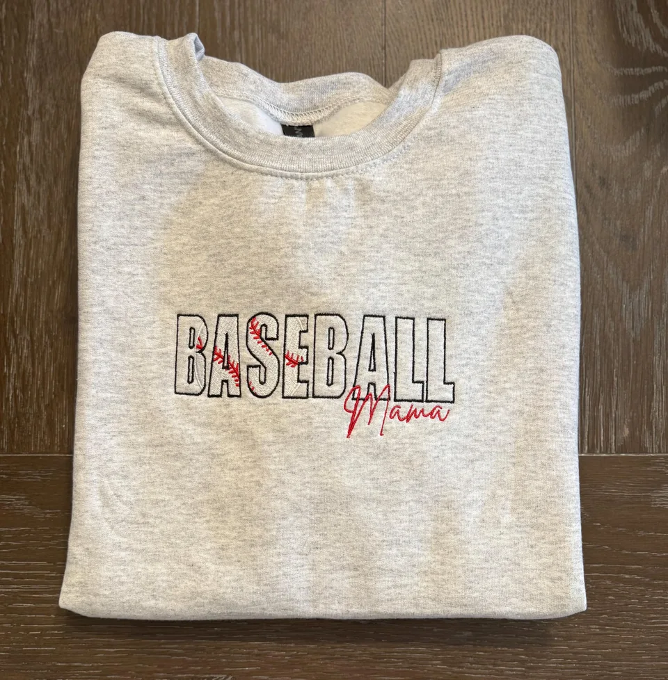 Custom Basketball Mama Varsity Sweatshirt: Embroidered Team Spirit