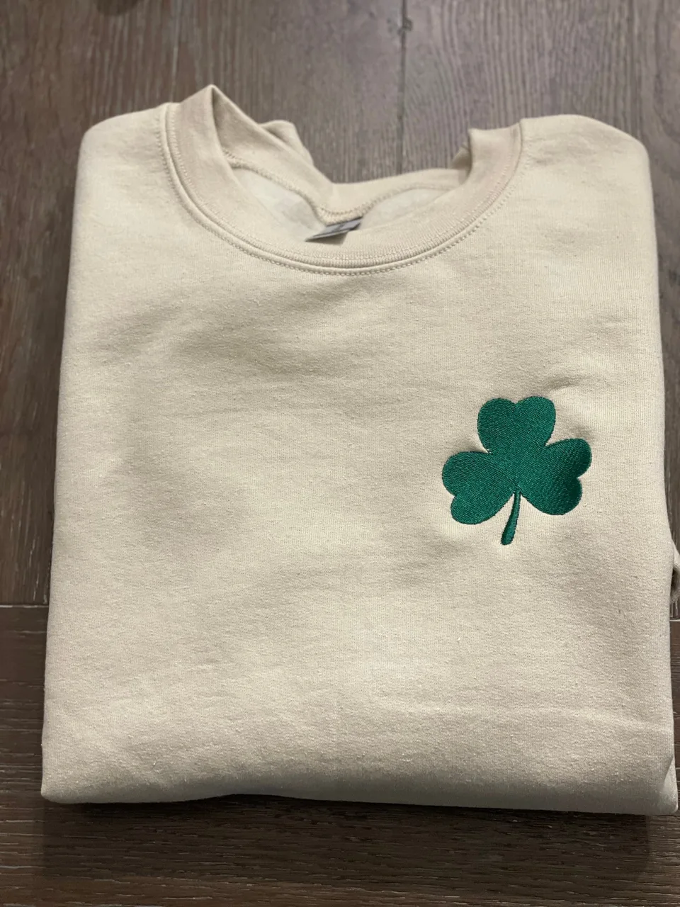 Embroidered Clover Crewneck Sweatshirt