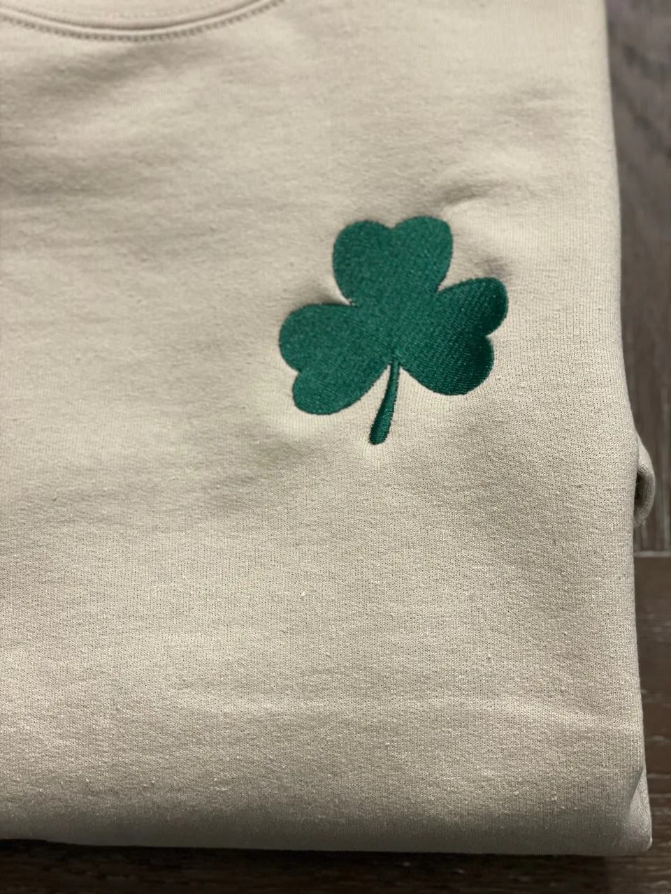 Embroidered Clover Crewneck Sweatshirt — detail 4