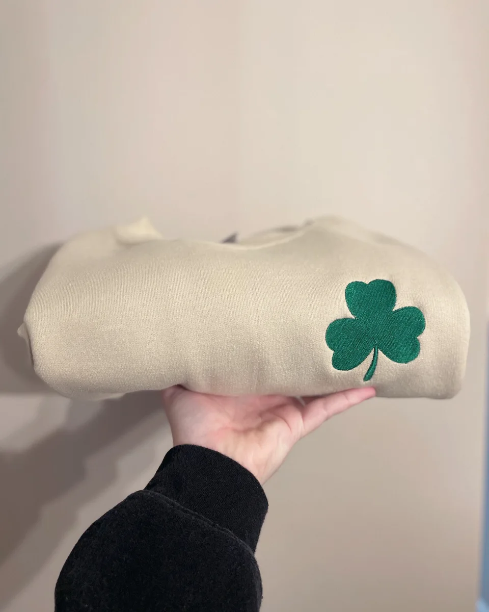 Embroidered Clover Crewneck Sweatshirt — detail 3