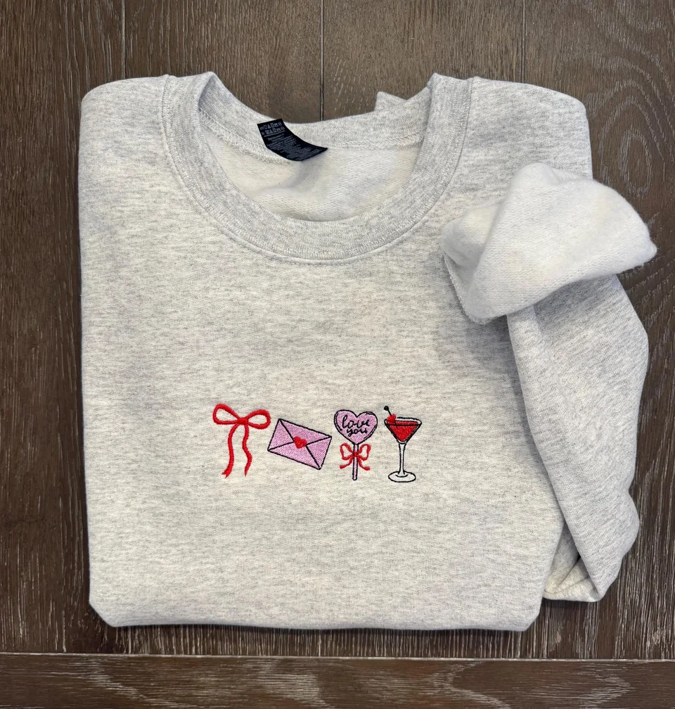Embroidered Valentine’s Day Minis Crewneck