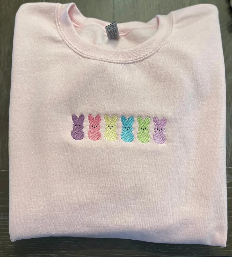 Pastel Easter Bunnies Sweatshirt: Happy Easter Gift