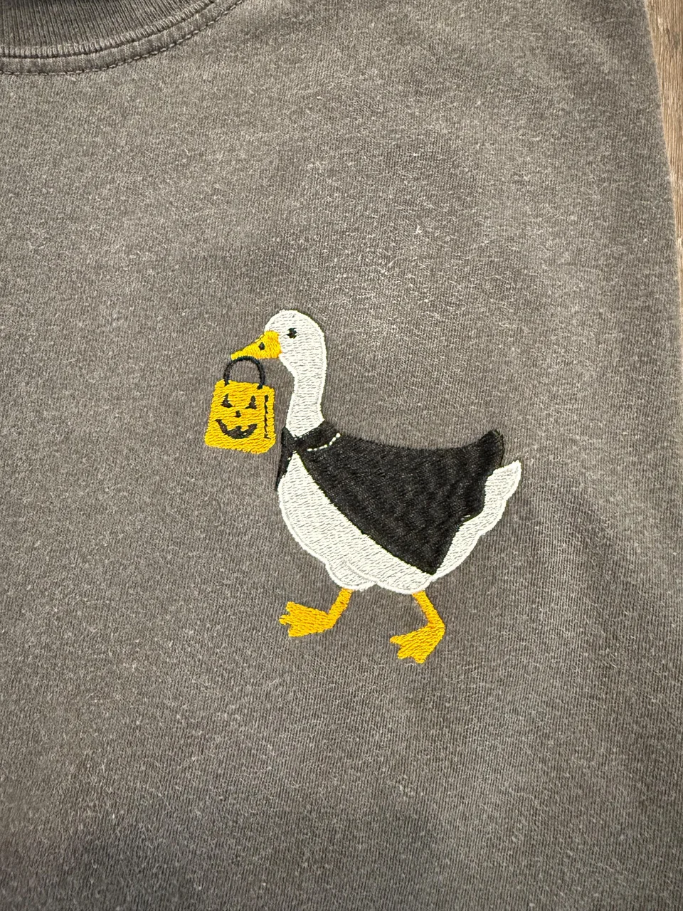 Halloween Porch Goose Tee — detail 2