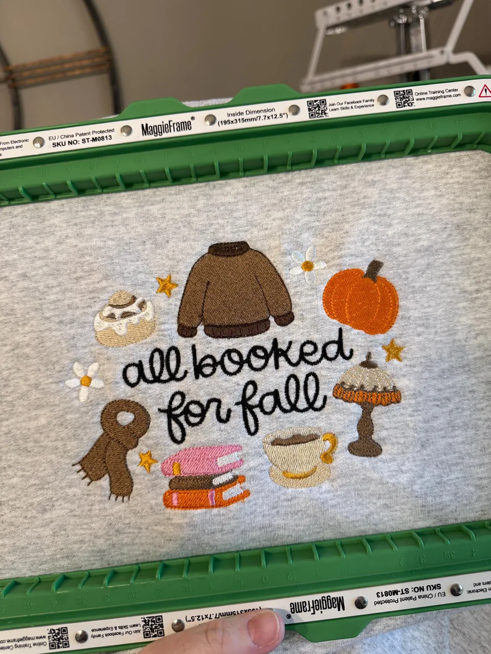 Booked for Fall crewneck — detail 2